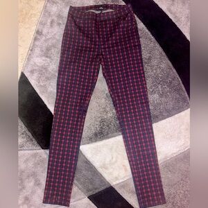 Anthropologie Sanctuary Finchley Plaid Pants in Red/Blue Combo (NWOT)